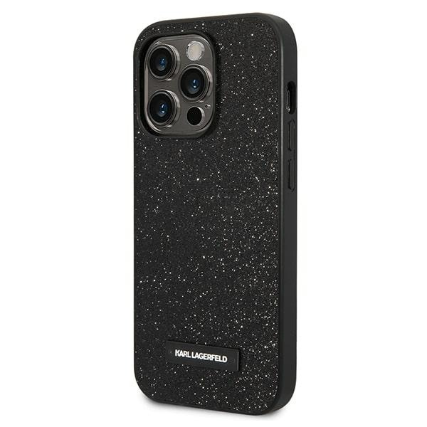 Karl Lagerfeld KLHCP14LG2ELK iPhone 14 Pro 6.1" hartcase schwarz/schwarz Glitter Plaque Logo
