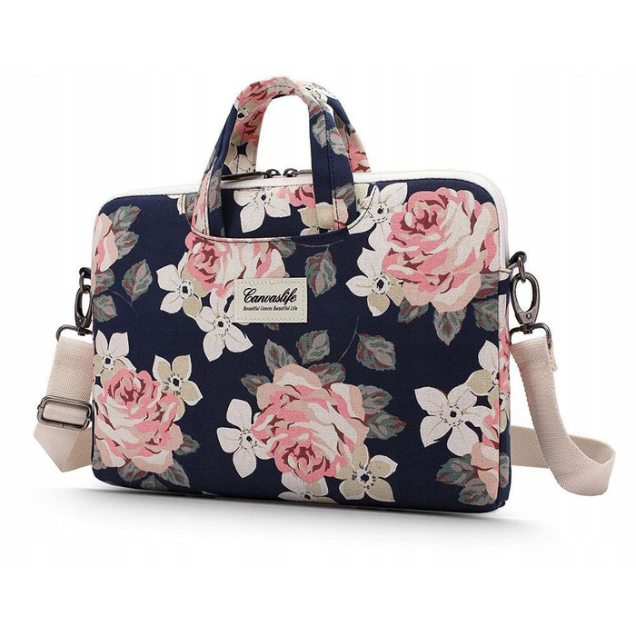 Puzdro CANVASLIFE Aktovka na notebook 13-14 Navy Rose