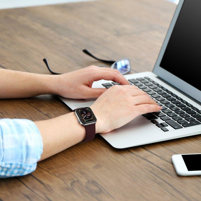 Řemínek TECH-PROTECT Gearband Apple Hodinky 1/2/3/4/5 (42/44 Mm) bordó