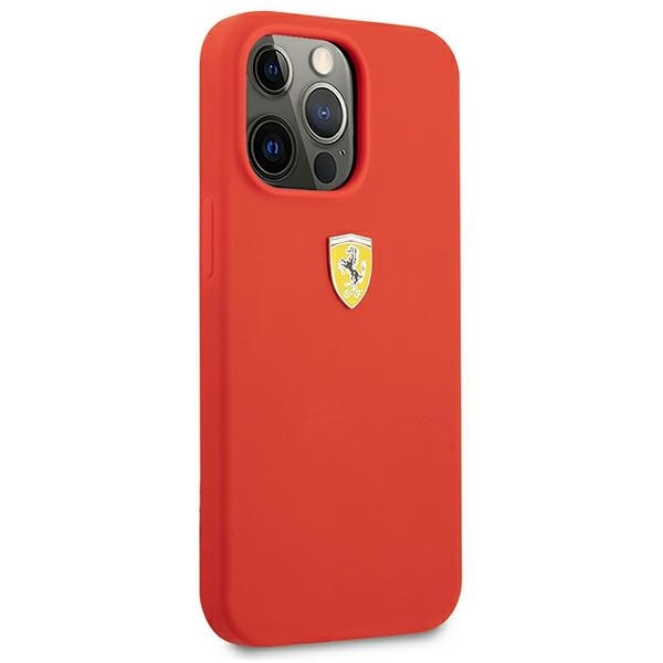Funda FERRARI Apple iPhone 13 Pro Silicone Red Hardcase