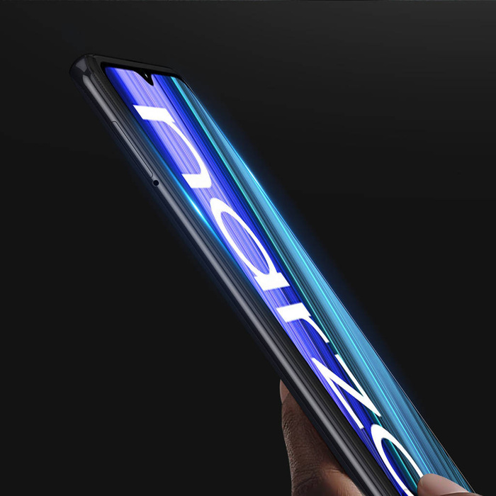 Verre trempé Dux Ducis 9D Verre trempé plein écran 9H avec cadre Realme Narzo 50A noir (compatible avec les boîtiers)
