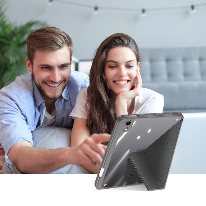 Custodia Dux Ducis Magi per iPad mini 2021 smart cover con supporto e custodia per Apple Pencil grigia