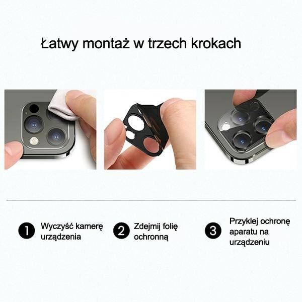 USAMS Apple iPhone 12 Kamera Objektiv Glas Metall Rot Kamera Schutz Glas