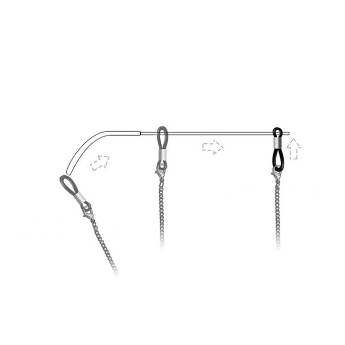 Chaîne pour lunettes de soleil perles pendentif vert