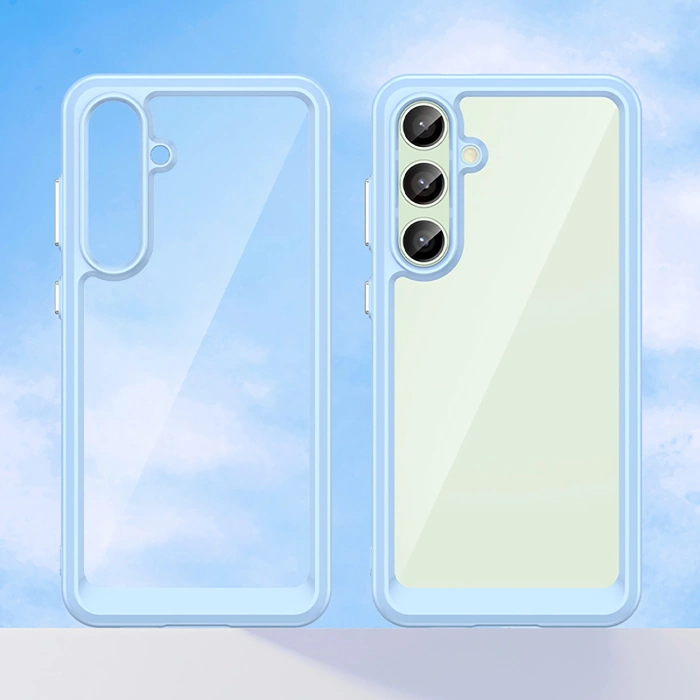 Outer Space Case Silikonhülle mit Gelrahmen für Samsung Galaxy S24 FE – blau