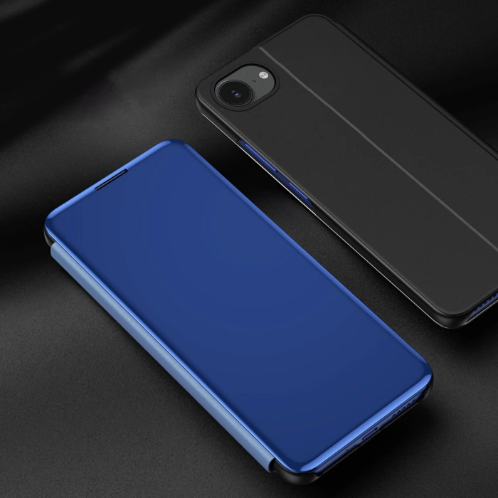 Clear View Case for iPhone 16e Flip Cover - Blue