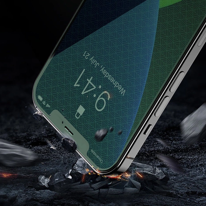 [APRÈS RETOUR] Baseus 2x 0,15mm verre trempé vert avec filtre anti-lumière bleue iPhone 12 mini (SGAPIPH54N-LP02)