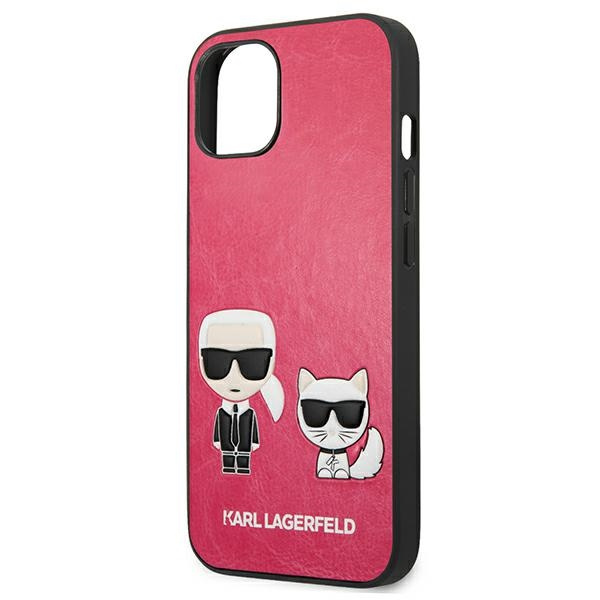 ETUI Karl Lagerfeld KLHCP13SPCUSKCP iPhone 13 mini 5.4" fucsia/fucsia hardcase Ikonik Karl & Choupette CASE