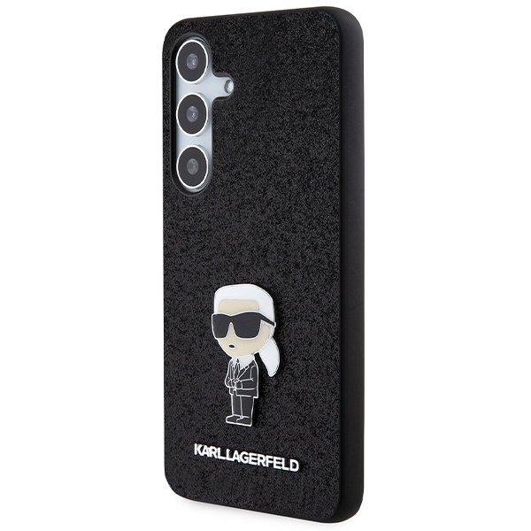 Etui Karl Lagerfeld KLHCS24SGKNPSK S24 S921 czarny/black hardcase Fixed Glitter Ikonik Logo Metal Pin Case