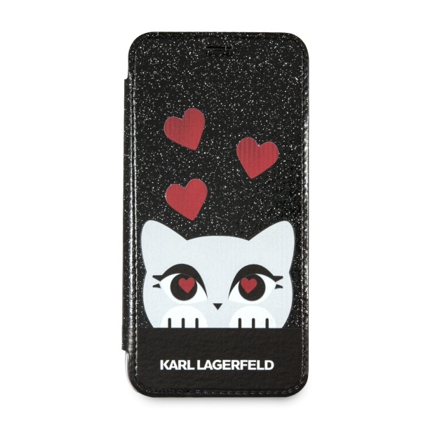 Karl Lagerfeld KLFLBKPXVDCBK iPhone X black book Valentine