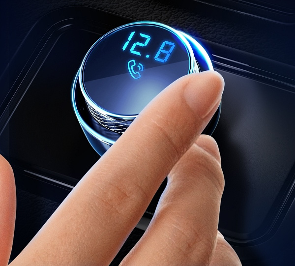 3mk HyperCar Chager FM Sender +ladergerät Auto - 2xUSB-A + 1 TF Kartenleser + Bluetooth