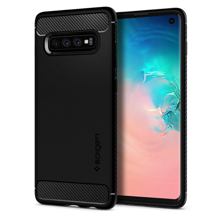 Case Spigen Galaxy S10 Rugged Armor Samsung Black Case Samsung