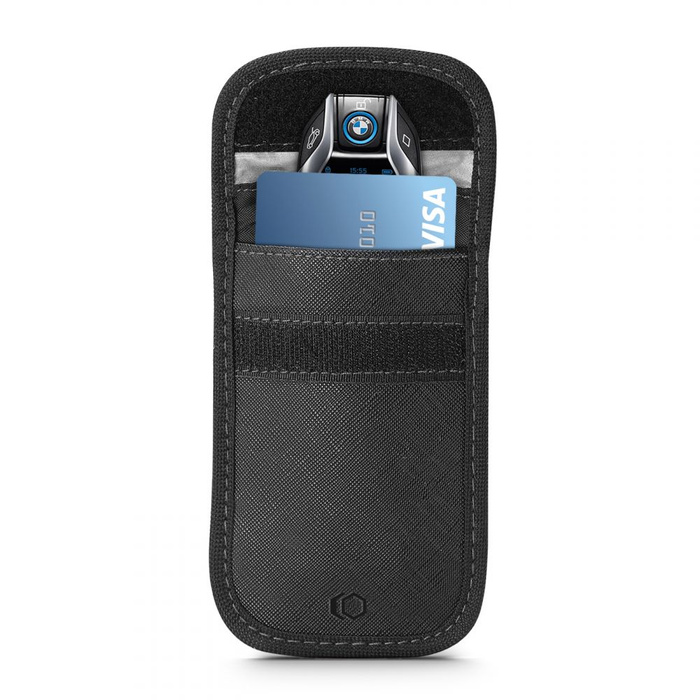FARADAY CAGE TECH-PROTECT V1 KEYLESS RFID SIGNAL BLOCKER CASE CROSS BLACK
