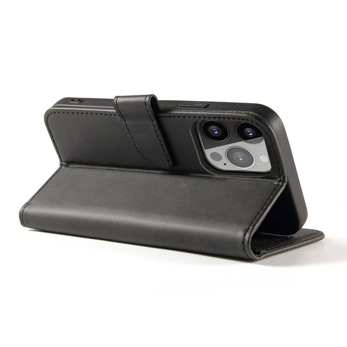 Magnet Case elegante custodia tipo libreria con cavalletto per iPhone 13 Pro Max nero