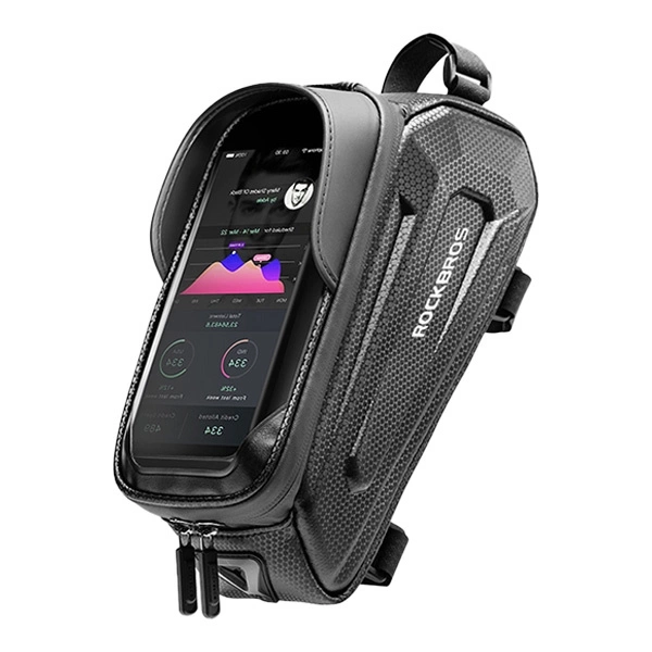 Rockbros B68-1 armored bicycle bag for phone 1.5l - black
