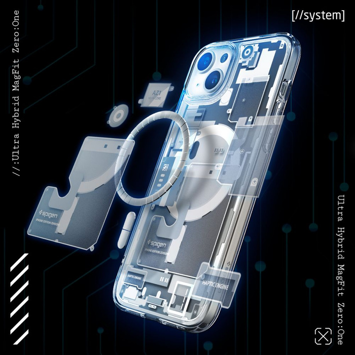 Funda Spigen Ultra Hybrid Mag MagSafe iPhone 15 Cero Uno Blanco Case
