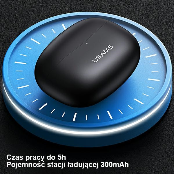 USAMS Kopfhörer Bluetooth 5.1 TWS BH Serie kabellos weiß/weiß BHUBH02