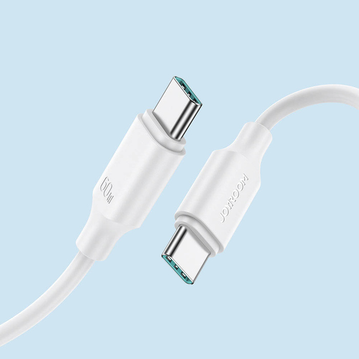 Joyroom cable USB-C - USB-C 480Mb / s 60W 1m white (S-CC060A9)