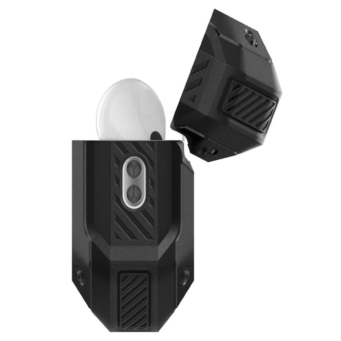 Hülle Spigen Tough Armor Mag MagSafe Apple Airpods Pro 1 / 2 Schwarz Case