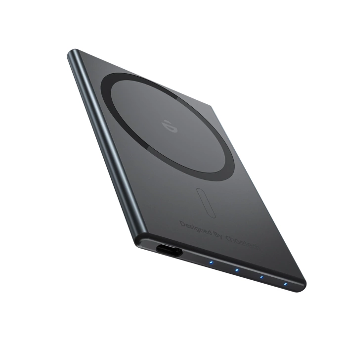Powerbank Choetech SuperThin B708 2000mAh induktiv 5W MagSafe / Qi - schwarz