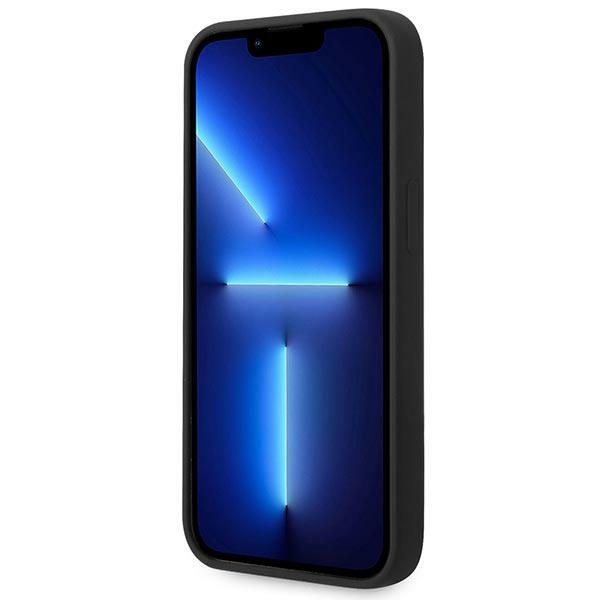 Case Guess GUHCP14MSLTGK iPhone 14 Plus 6.7" black/black hardcase Silicone Triangle