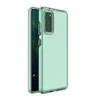 Custodia protettiva in gel TPU trasparente Spring Case con cornice colorata per Samsung Galaxy A72 4G menta
