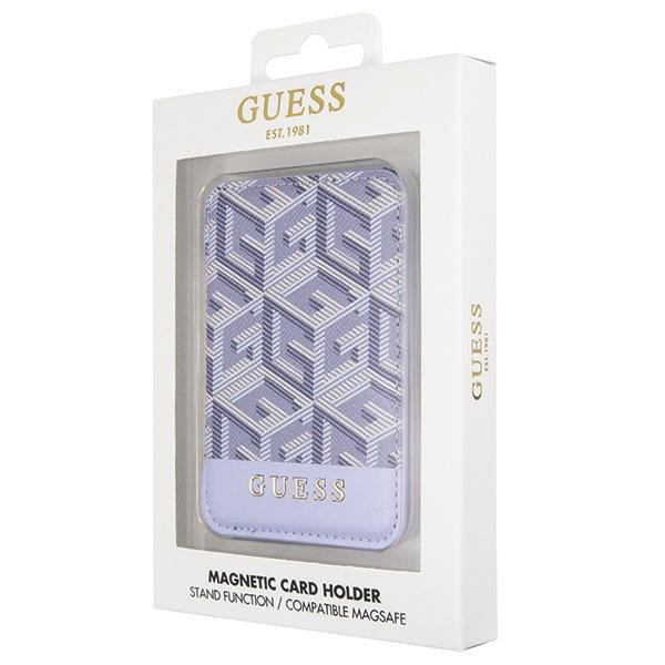 Portafoglio Guess Card Slot GUWMSHGCFSEB MagSafe GCube a righe blu/blu