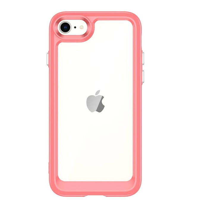 Custodia Outer Space Custodia per iPhone SE 2022 / SE 2020 / iPhone 8 / iPhone 7 Cover rigida con cornice in gel Rosso