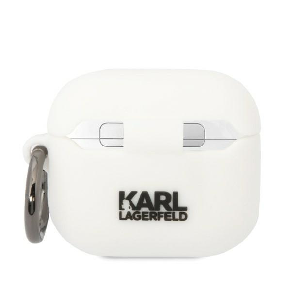 Karl Lagerfeld KLA3RUNCHH AirPods 3 Abdeckung weiß/weiß Silikon Choupette Kopf 3D
