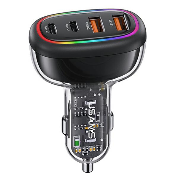 USAMS Charg. sam. 2xUSB-C 2xUSB-A C34 120W Fast Charge black/black CC169CC02 (US-CC169)