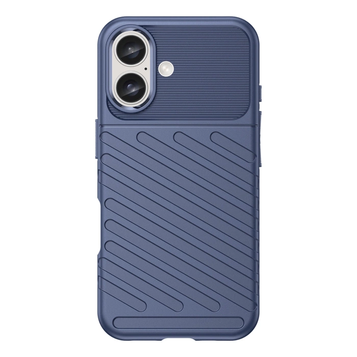 Thunder Case Silikonhülle für iPhone 16 – blau