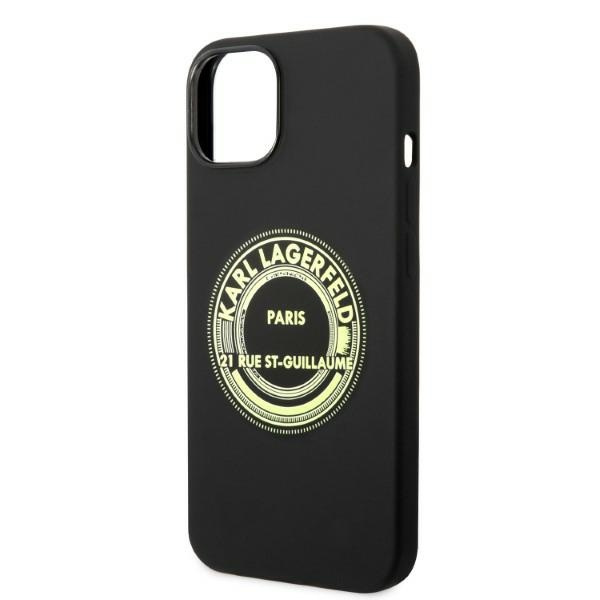 Hülle KARL LAGERFELD Apple iPhone 14 Plus Silikon RSG Schwarz Hartcase