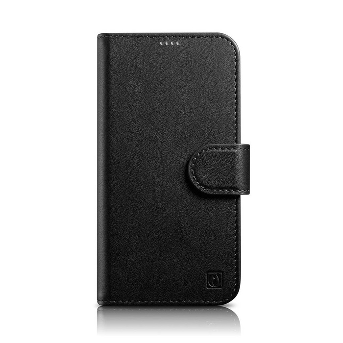 iCarer Custodia a Portafoglio 2in1 iPhone 14 Pro Pelle Flip Cover Anti-RFID nero (WMI14220726-BK)