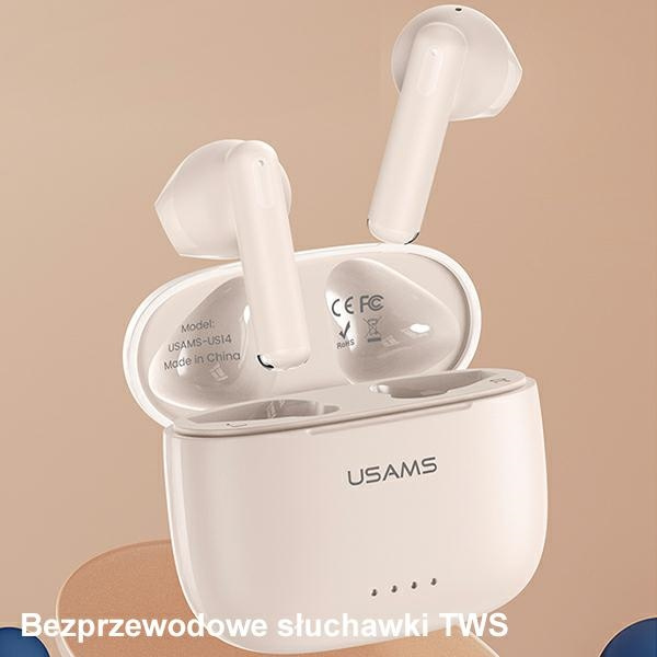 USAMS Sluchátka Bluetooth 5.3 TWS US Series Duální bezdrátový mikrofon modrá/modrá BHUUS03