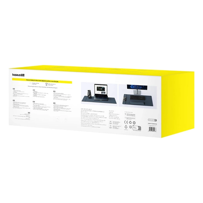 Baseus MagPro Series II BS-PS037 Desk Mat with Wrist Rest and Wireless Charger - Black