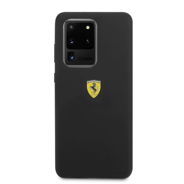 Telefontok FERRARI Samsung Galaxy S20 Ultra szilikon fekete tok