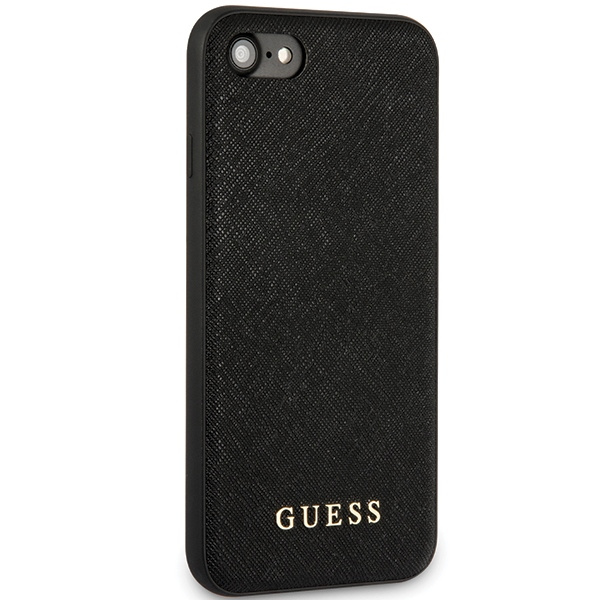 Coque Guess iPhone 7/8 / Se 2020 / Se 2022 Black/black Saffiano Strap Case