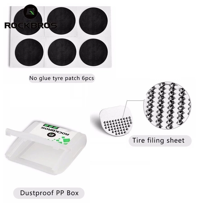 Rockbros GJ2001 repair kit for bicycle inner tubes - translucent