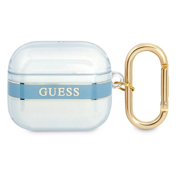 Hülle GUESS Apple AirPods 3 Abdeckung Riemen Sammlung Blau Case