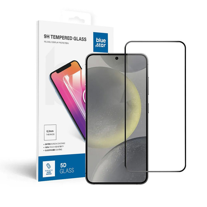 Szkło hartowane do Samsung Galaxy S24 PLUS (full glue / case friendly) Blue Star 5D czarne