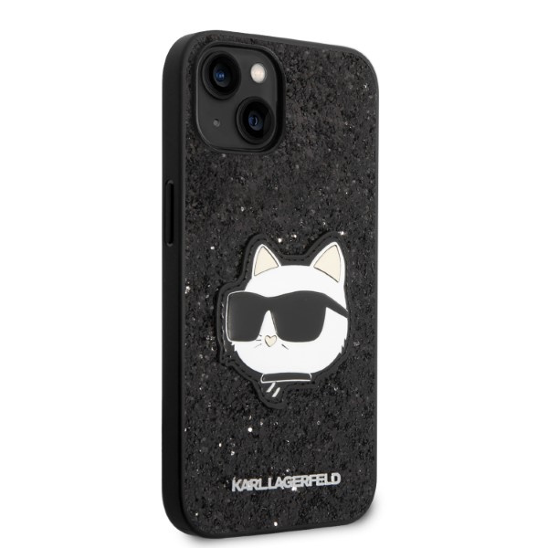 Karl Lagerfeld KLHCP14MG2CPK iPhone 14 Plus 6,7" black/black hardcase Glitter Choupette Patch