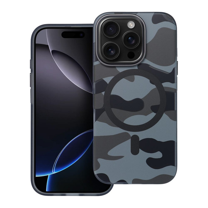Etui na iPhone 16 PRO Forcell F-Protect Levels Dual Layer 4D technology zgodny z MagSafe Military Drop-Test black camo