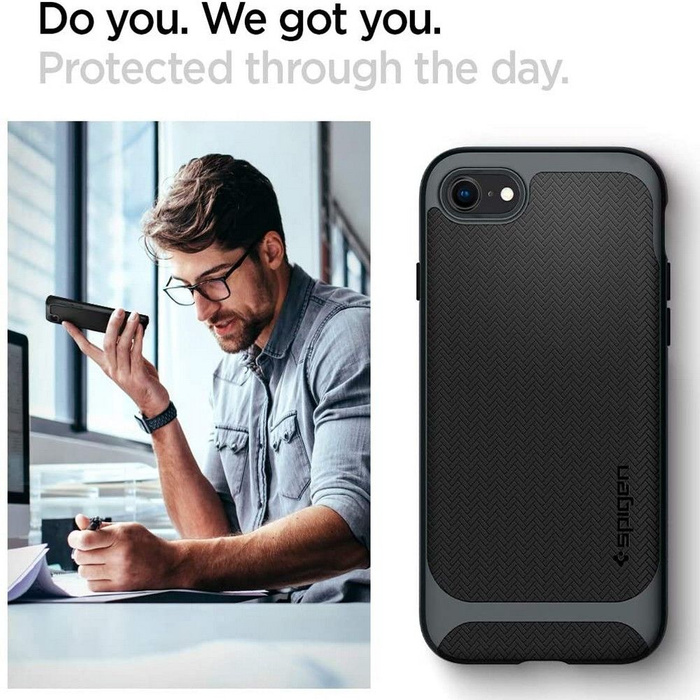 SPIGEN Iphone Case 7/8 / 2020 SE Neo Hybrid Slate Gray Metal Case