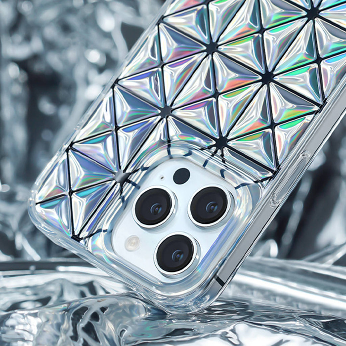 Kingxbar Miya Series Hülle für iPhone 14 Pro Max Cover Rückseite Regenbogen