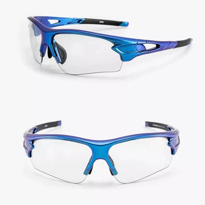 Lunettes de vélo photochromiques UV400 Rockbros 10069 bleues