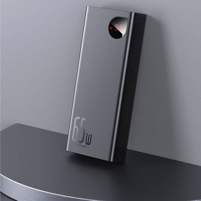 Baseus Adaman power bank 2x USB / 1x USB Type C / 1x micro USB 20000mAh 65W Quick Charge 4.0 Power Delivery Blue (PPIMDA-D03)