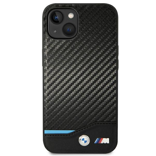 Case BMW BMHCP14M22NBCK iPhone 14 Plus 6.7" Black/Black Leather Carbon