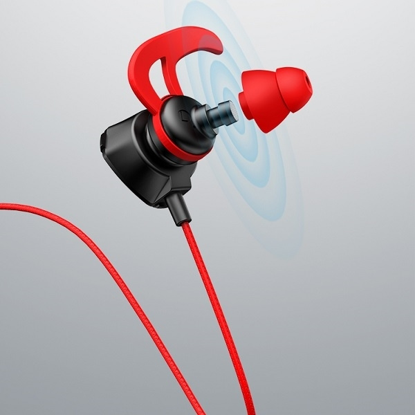 Sluchátka Stereo USAMS Jack 3,5 mm Gaming Red