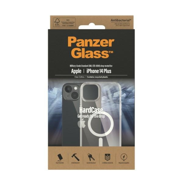 PanzerGlass HardCase iPhone 14 Plus 6.7" MagSafe Antibakteriell Militärische Qualität transparent 0411