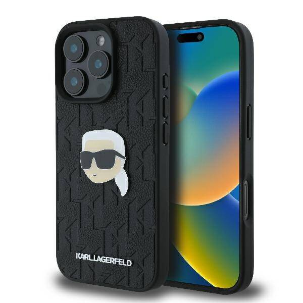 Etui Karl Lagerfeld iPhone 16 Pro Max 6.9" czarny/black hardcase Monogram Karl Head Pin